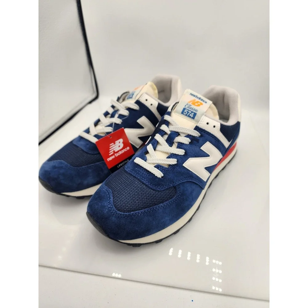 New Balance 574 Classics Navy Blue White Red U574VPN Mens 9.5 Womens 11
